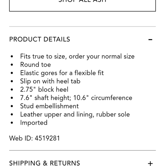 Worn once!! Women's Studded ASH boots - Picture 4 of 7